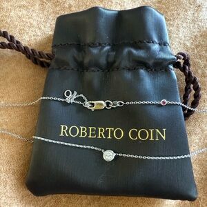 Roberto Coin Tiny Treasures 18K White Gold & 0.10 TCW Diamond Pendant Necklace